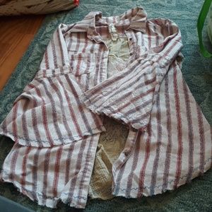 Button down flower shirt